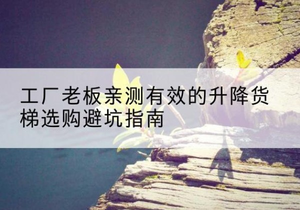 塔什库尔干升降货梯怎么选-工厂老板亲测有效的升降货梯选购避坑指南